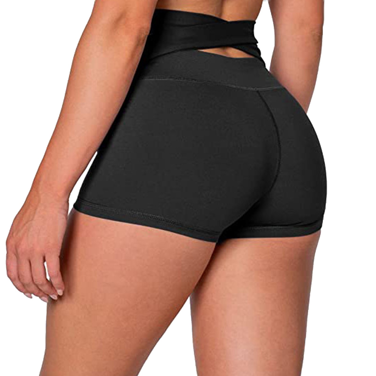 thumbnail image 5 of Pantalones ajustados de yoga de cintura alta para mujer: leggings elásticos de color liso para uso informal/diario/deportivo. Tallas asiáticas., 5 of 7